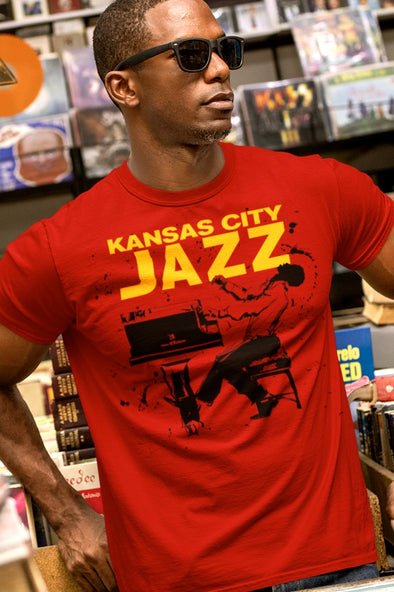 Kansas City Jazz - Piano Player - Unisex Crew Neck Tee