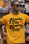 Kansas City Is Mahome Town - Decoritive Script - Unisex Crew Neck Tee
