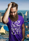 Stay Weird Kansas City - Classic Logo Text - Unisex Crew Neck Tee