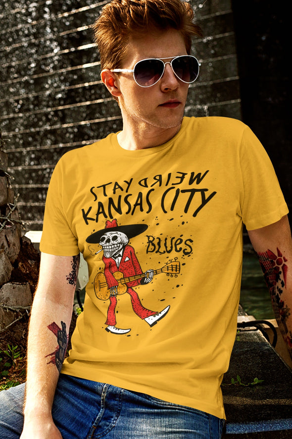 Kansas City Blues Man - Unisex Crew Neck Tee