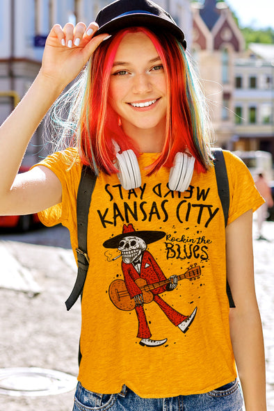 Kansas City Blues Man - Unisex Crew Neck Tee