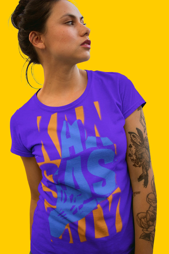 Kansas City -Shuttlecock Abstract Design - Unisex Crew Neck Tee