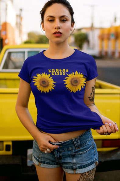 Kansas Titty - Sunflowers - Unisex Crew Neck Tee